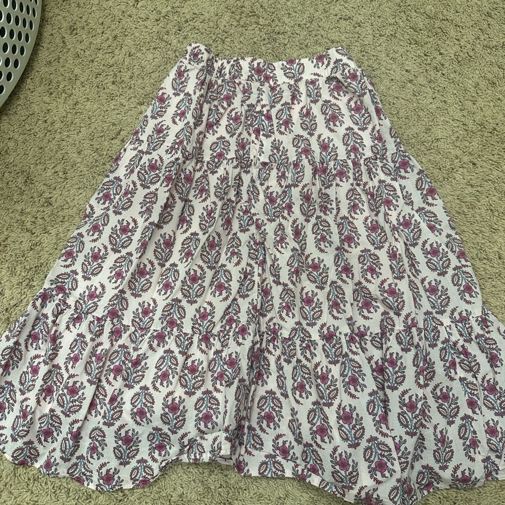 JCREW Chic Floral Skirt in Pink and White XS PETITE